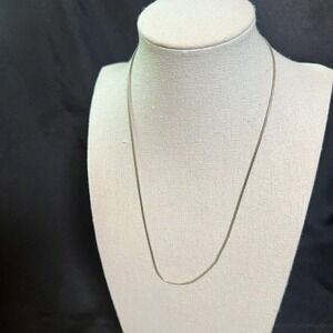 925‎ Sterling Silver Snake Chain Necklace – Made in Italy 18" Minimalist Modern